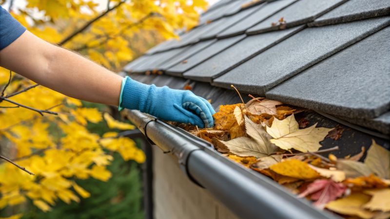 Gutter Cleaning in Autumn